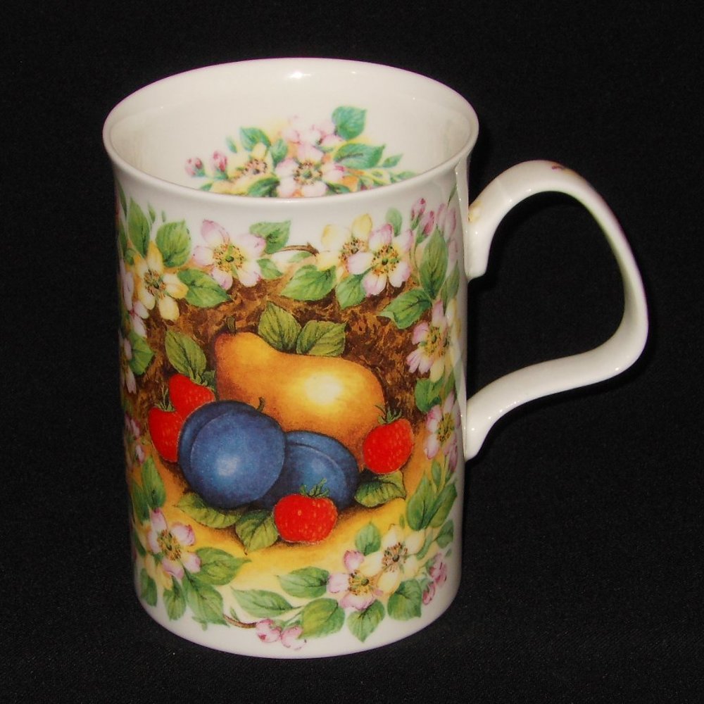 coffee mug, Roy Kirkham UK Harvest Gold pattern, fine bone china